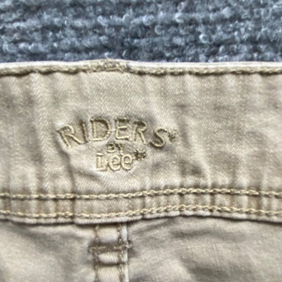 Riders By Lee Jeans Womens 12M Khaki Stretch‎ Bootcut Pants 32x31 comfy Outdoor - Picture 2 of 15